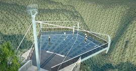 Ulubey Kanyonu'nda Cam Terasın Temeli Atıldı